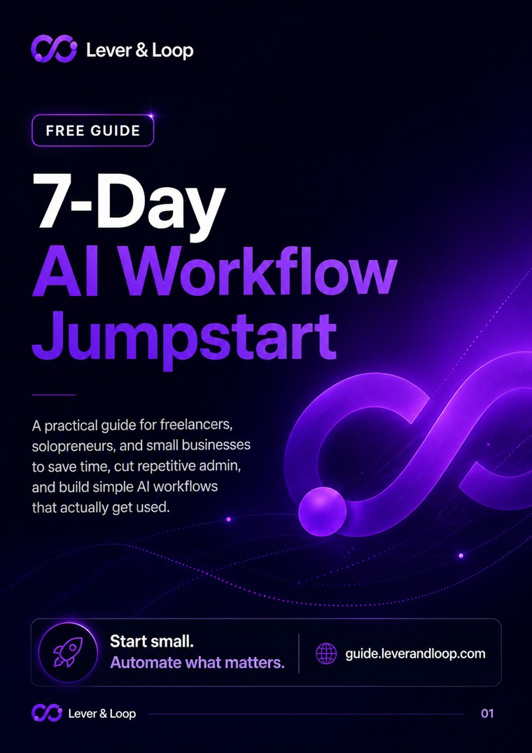 The 7-Day AI Workflow Jumpstart free guide cover